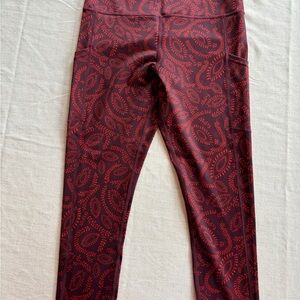 ZYIA Red and Purple Patterned Leggings